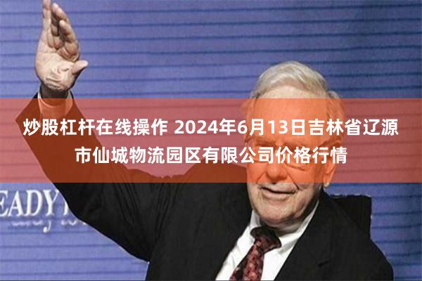 炒股杠杆在线操作 2024年6月13日吉林省辽源市仙城物流园区有限公司价格行情