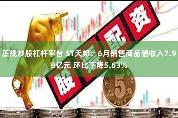 正规炒股杠杆平台 ST天邦：6月销售商品猪收入7.98亿元 环比下降5.63%