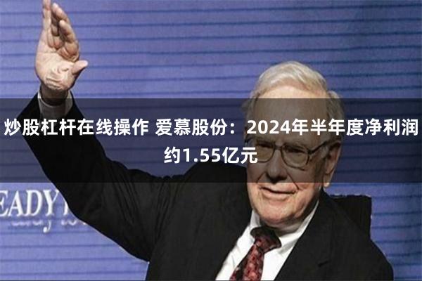 炒股杠杆在线操作 爱慕股份：2024年半年度净利润约1.55亿元