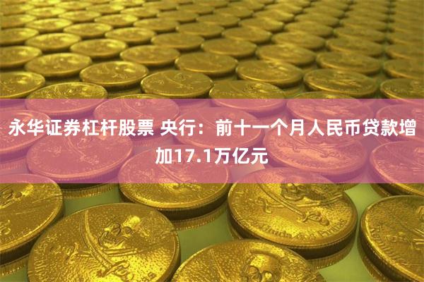 永华证券杠杆股票 央行：前十一个月人民币贷款增加17.1万亿元